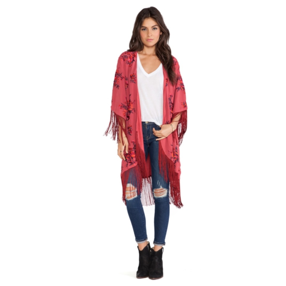 Free People Embroidered Kimono